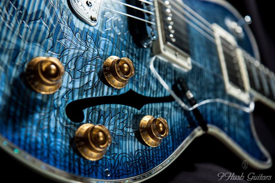 IHush Guitars RIGHTEOUS Alumitop Dragon Figured Blue Green Burst Red Mahogany 【2017 サウンドメッセ大阪出展品!】  アイハッシュギターズ Journey Neal Schon