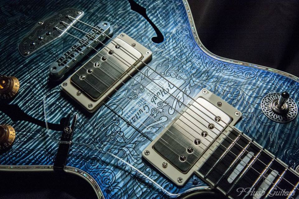 IHush Guitars RIGHTEOUS Alumitop Dragon Figured Blue Green Burst Red Mahogany 【2017 サウンドメッセ大阪出展品!】  アイハッシュギターズ Journey Neal Schon