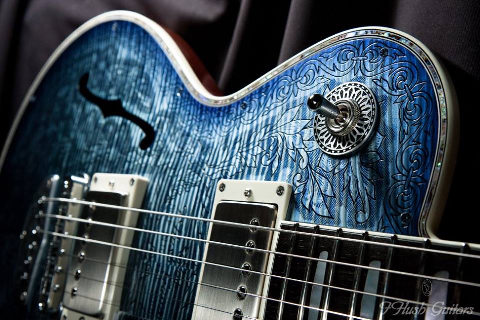 IHush Guitars RIGHTEOUS Alumitop Dragon Figured Blue Green Burst Red Mahogany 【2017 サウンドメッセ大阪出展品!】  アイハッシュギターズ Journey Neal Schon