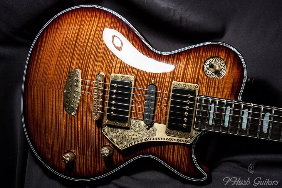 IHush Guitars RIGHTEOUS Standard HSH Brown Burst Red Mahogany  2018 楽器フェア出展品 アイハッシュギターズ Journey Neal Schon