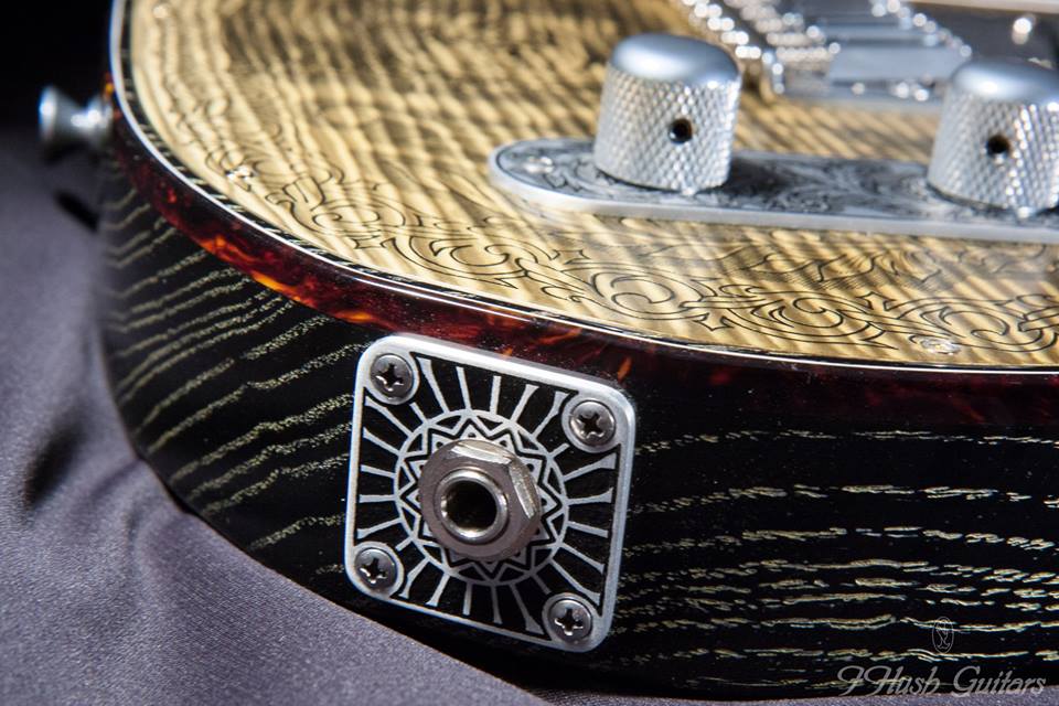 IHush Guitars Tele Dragon figured Gold Black Gold Grain filled 【日本が世界に誇るオールハンドメイドの逸品!】 アイハッシュギターズ Journey Neal Schon