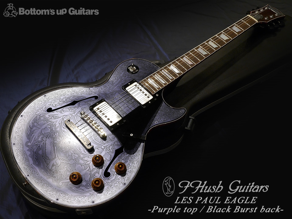 IHush Guitars LES PAUL EAGLE Purple top Black burst back アイハッシュギターズ Zemaitis