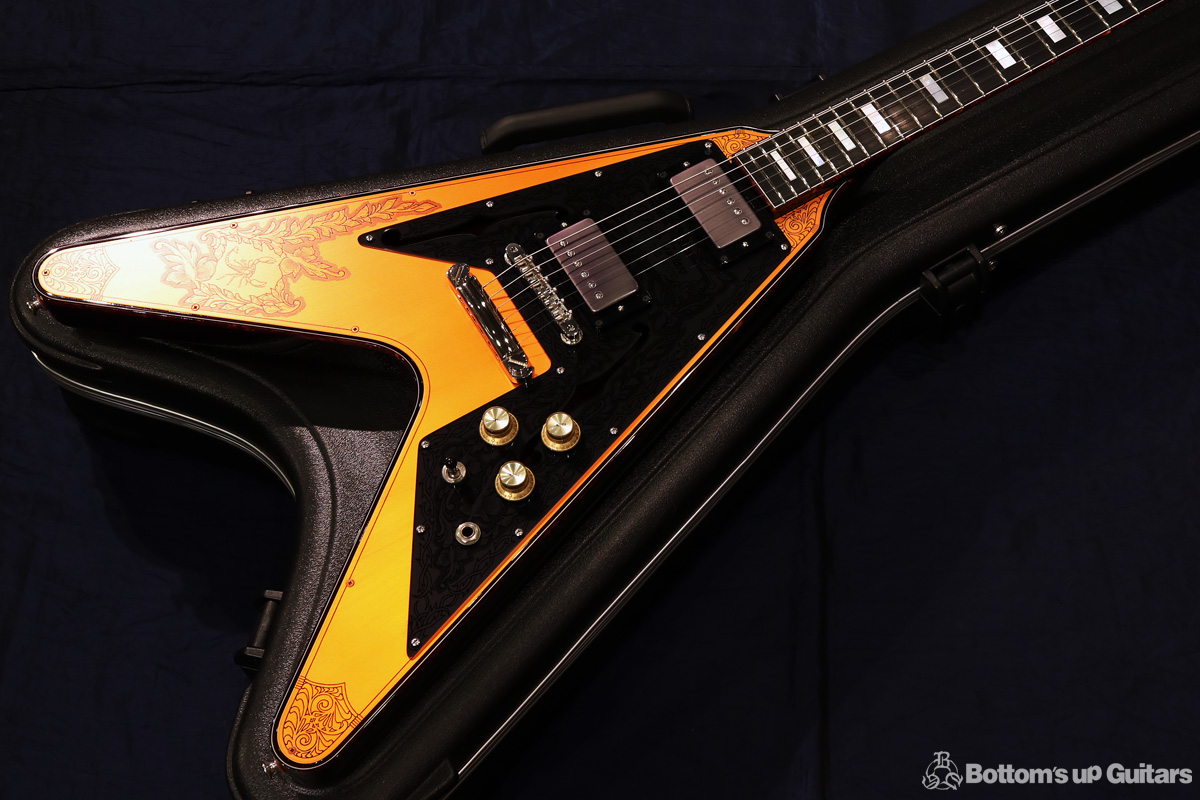 IHush Guitars {BUG}  蠍  SASORI V -Orange Top / Black Burst Back- 【日本が世界に誇るオールハンドメイドの逸品!】 アイハッシュギターズ