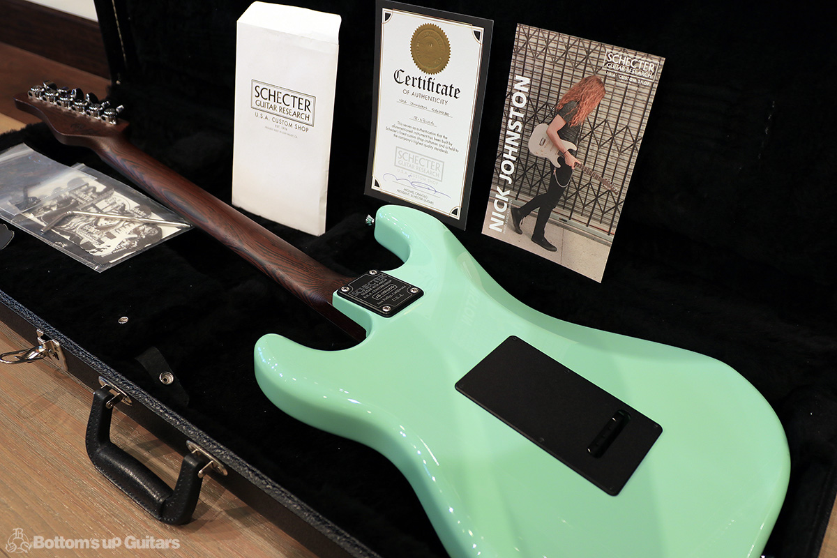 SCHECTER {BUG} USA Custom Shop Nick Johnston Signature model - Atomic Green -【貴重なUSAカスタムショップ製!】