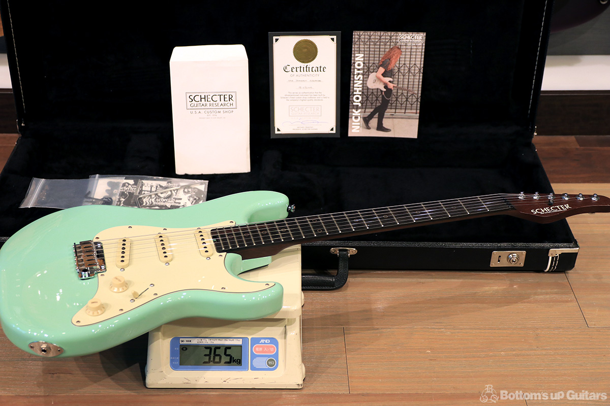 SCHECTER {BUG} USA Custom Shop Nick Johnston Signature model - Atomic Green -【貴重なUSAカスタムショップ製!】