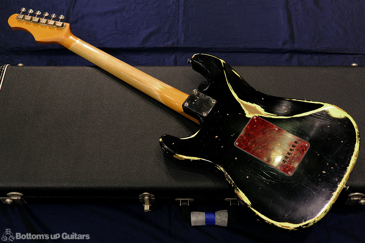 Shabat Guitars  Lynx Custom RoseFB SSH by Lollar Black MH over VWH Heavy Aged シリアル004!