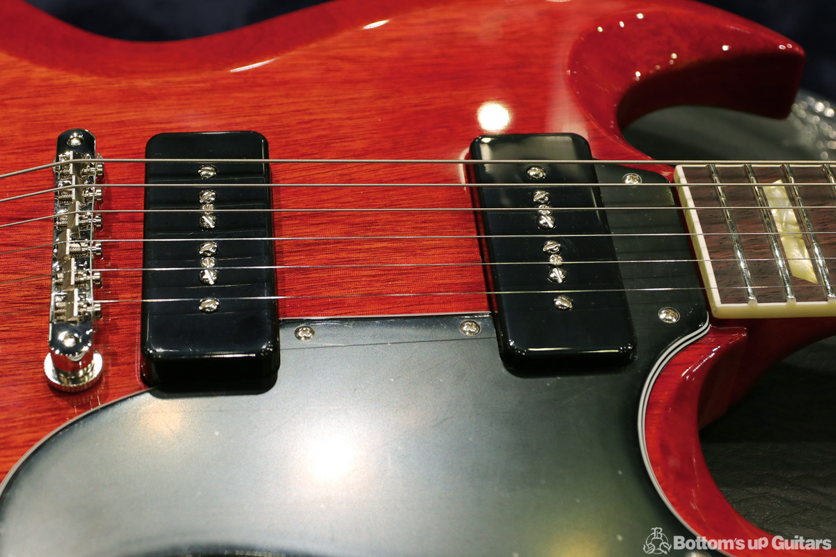 齋藤楽器工房 SAITO GUITARS {ボトムズアップギターズ} Portrait Line No.2 Standard. P90. - Cherry Red.【僅少製作品】