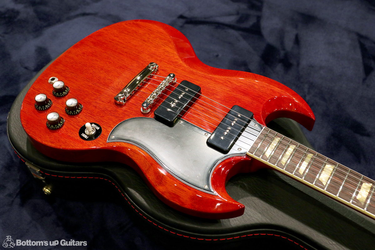 齋藤楽器工房 SAITO GUITARS {ボトムズアップギターズ} Portrait Line No.2 Standard. P90. - Cherry Red.【僅少製作品】