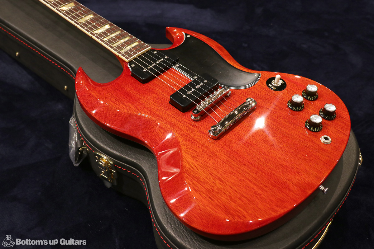 齋藤楽器工房 SAITO GUITARS {ボトムズアップギターズ} Portrait Line No.2 Standard. P90. - Cherry Red.【僅少製作品】