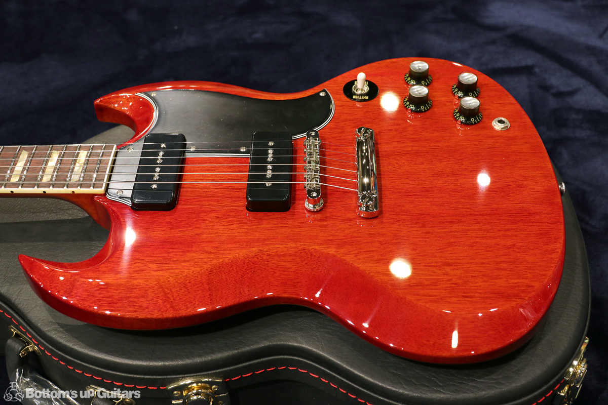 齋藤楽器工房 SAITO GUITARS {ボトムズアップギターズ} Portrait Line No.2 Standard. P90. - Cherry Red.【僅少製作品】