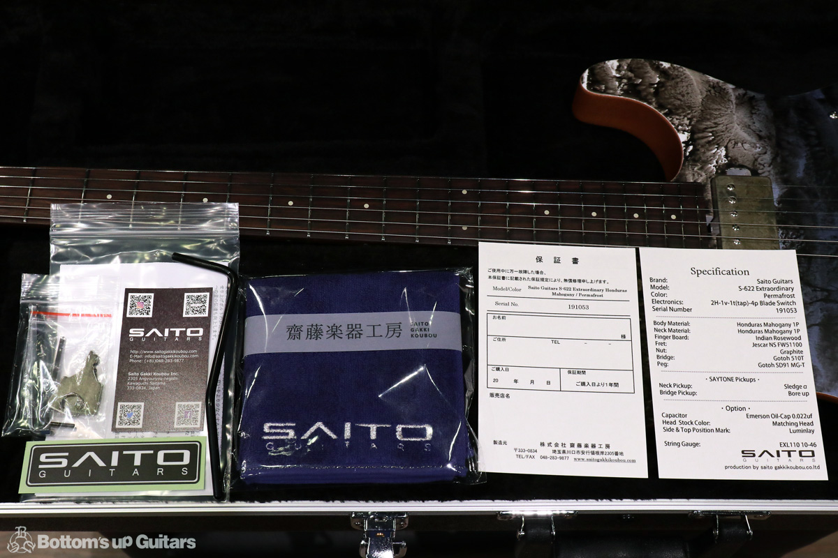 齋藤楽器工房 Saito Guitar サイトー Saytone S-622 Extraordinary Honduras Mahogany Permafrost 1Pホンマホボディ & ネック 限定品 Limited Edition