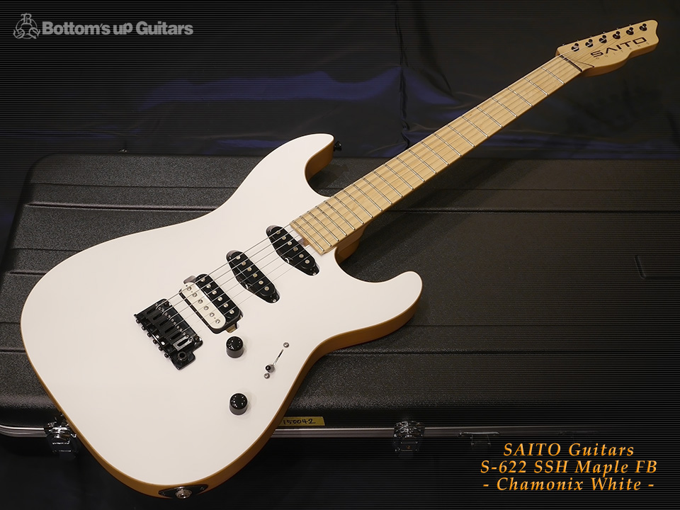 SAITO GUITARS S-622 SSH Maple FB Chamonix White 齋藤楽器工房 SAYTONE