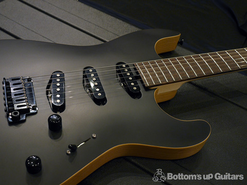 SAITO GUITARS S-622 3single Black Hardware Silver Logo Stealth Black 齋藤楽器工房 SAYTONE