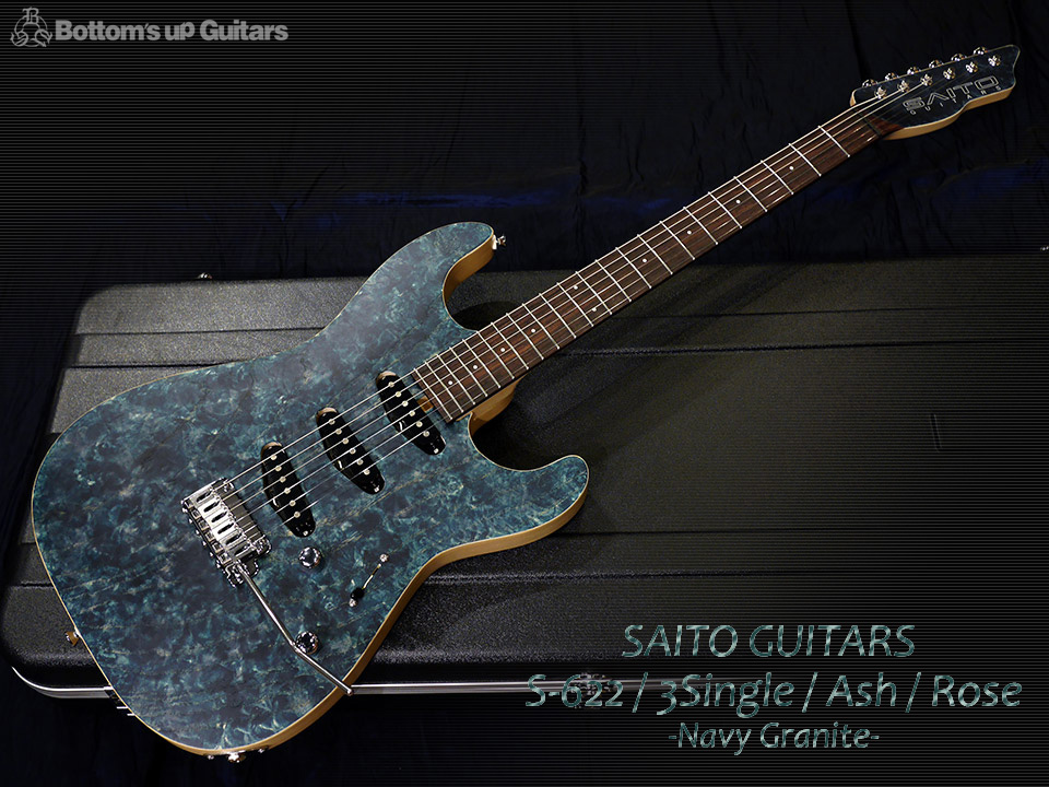 SAITO GUITARS S-622 2H Ash Rose ルミンレイTop & Side ポジ Navy Granite 齋藤楽器工房 SAYTONE