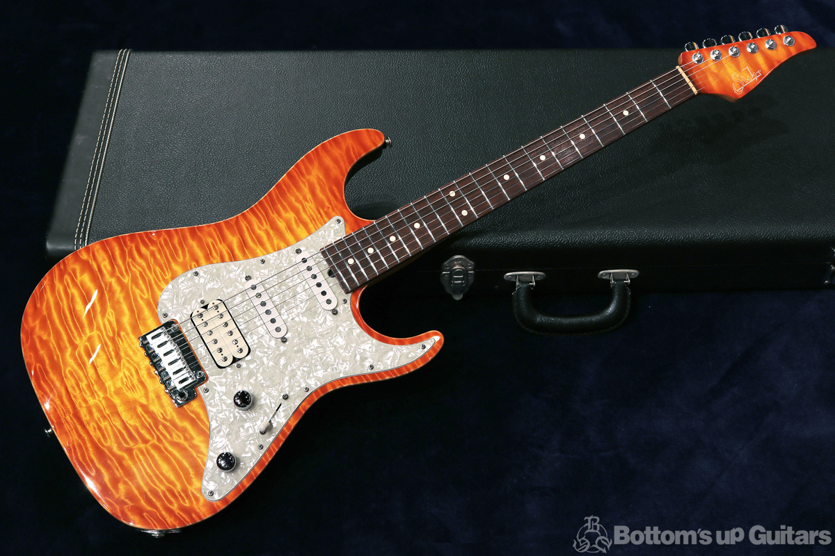 Suhr{BUG} JST  Standard Quilt Chambered - Trans Amber Burst - 