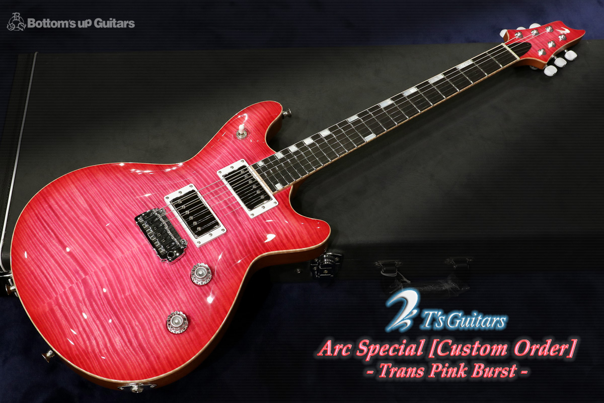 T's Guitars Arc Special - Trans Pink Burst - 【Custom Order品 / Suhr PUアップグレード済み!】