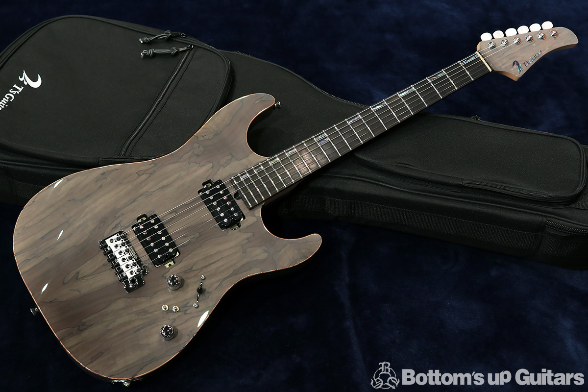 T's Guitars DST-Pro22R Hardtail with サーPU ! 5A Burl Maple Top / Roast FM Neck & FB 【当店特注品 !!】