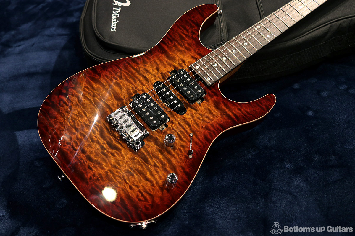 T's Guitars {BUG} DST-24Quilt RFMN    - Tiger Eye Burst  - 【ローステッドフレイムメイプル採用のDST!】