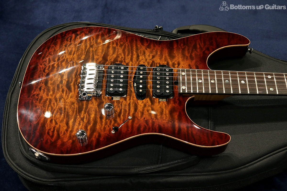 T's Guitars {BUG} DST-24Quilt RFMN    - Tiger Eye Burst  - 【ローステッドフレイムメイプル採用のDST!】