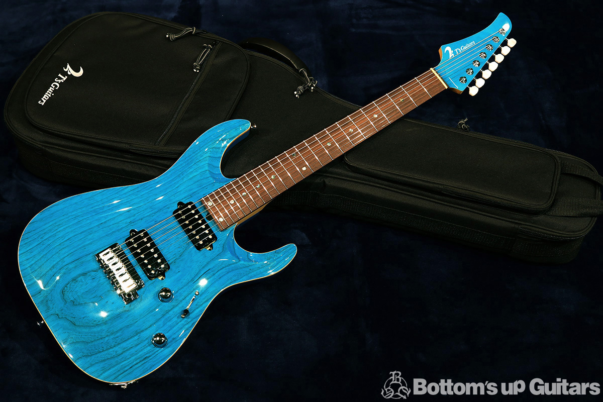 T's Guitars DST24-7st, Carved - Sheer Bora Bora Blue - 【ティーズギター初の7弦カーブドモデル!】