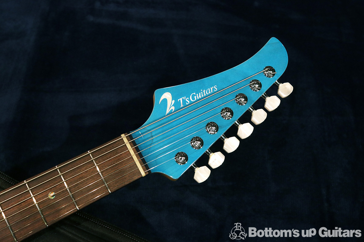 T's Guitars DST24-7st, Carved - Sheer Bora Bora Blue - 【ティースギターズ初の7弦カーブドモデル!】