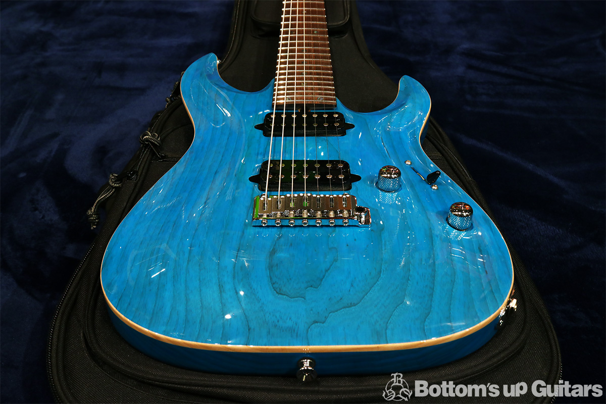 T's Guitars DST24-7st, Carved - Sheer Bora Bora Blue - 【ティースギターズ初の7弦カーブドモデル!】