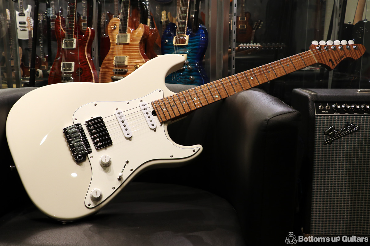 T's Guitars DST-Classic SSH RFMN - Vintage White -《Roasted Flame Maple Neck !!》※バリ虎指板 ※ASH BODY