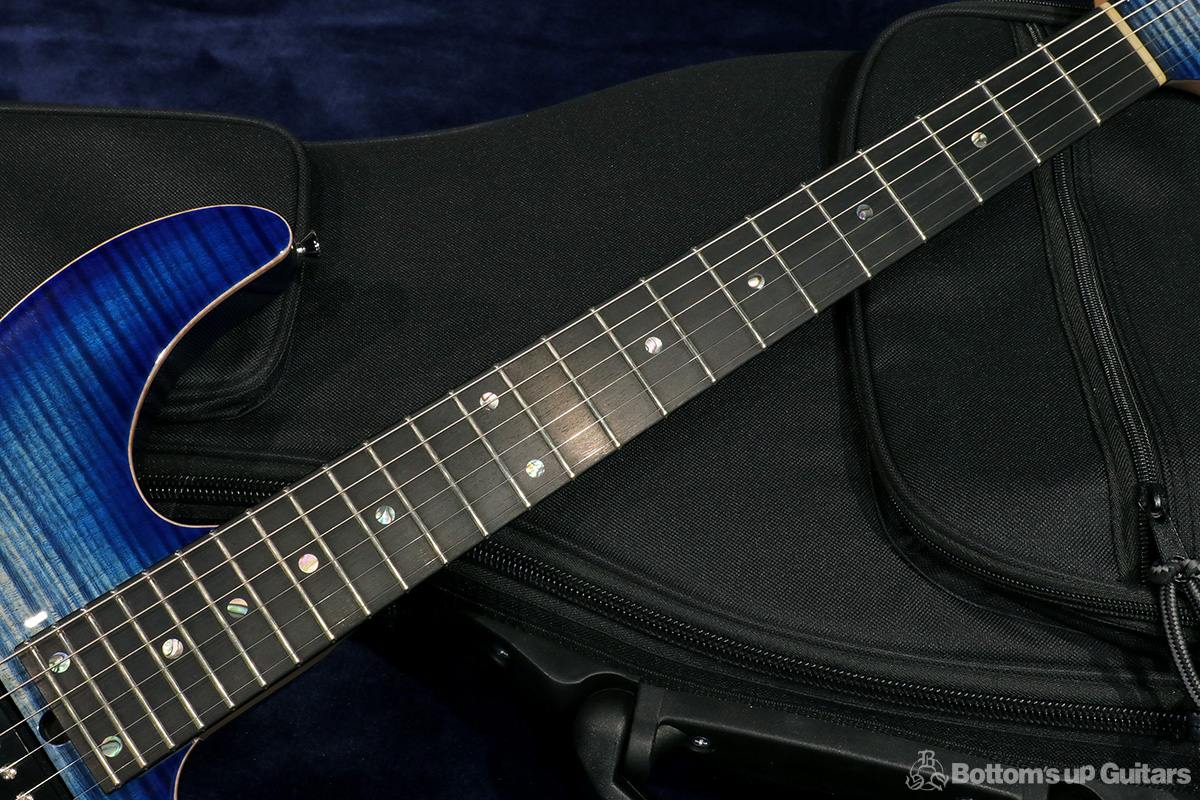 T's Guitars {BUG} DST-Pro 24 Flame - Trans Blue Denim Burst -