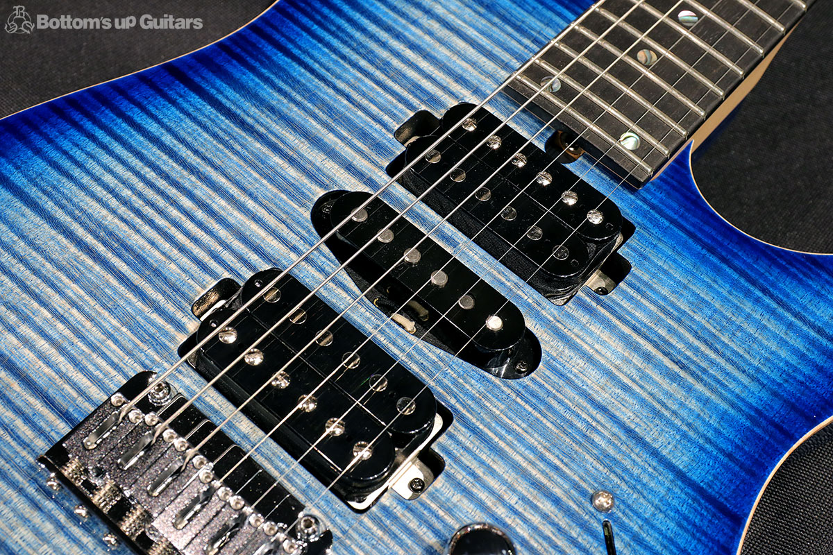 T's Guitars {BUG} DST-Pro 24 Flame - Trans Blue Denim Burst -