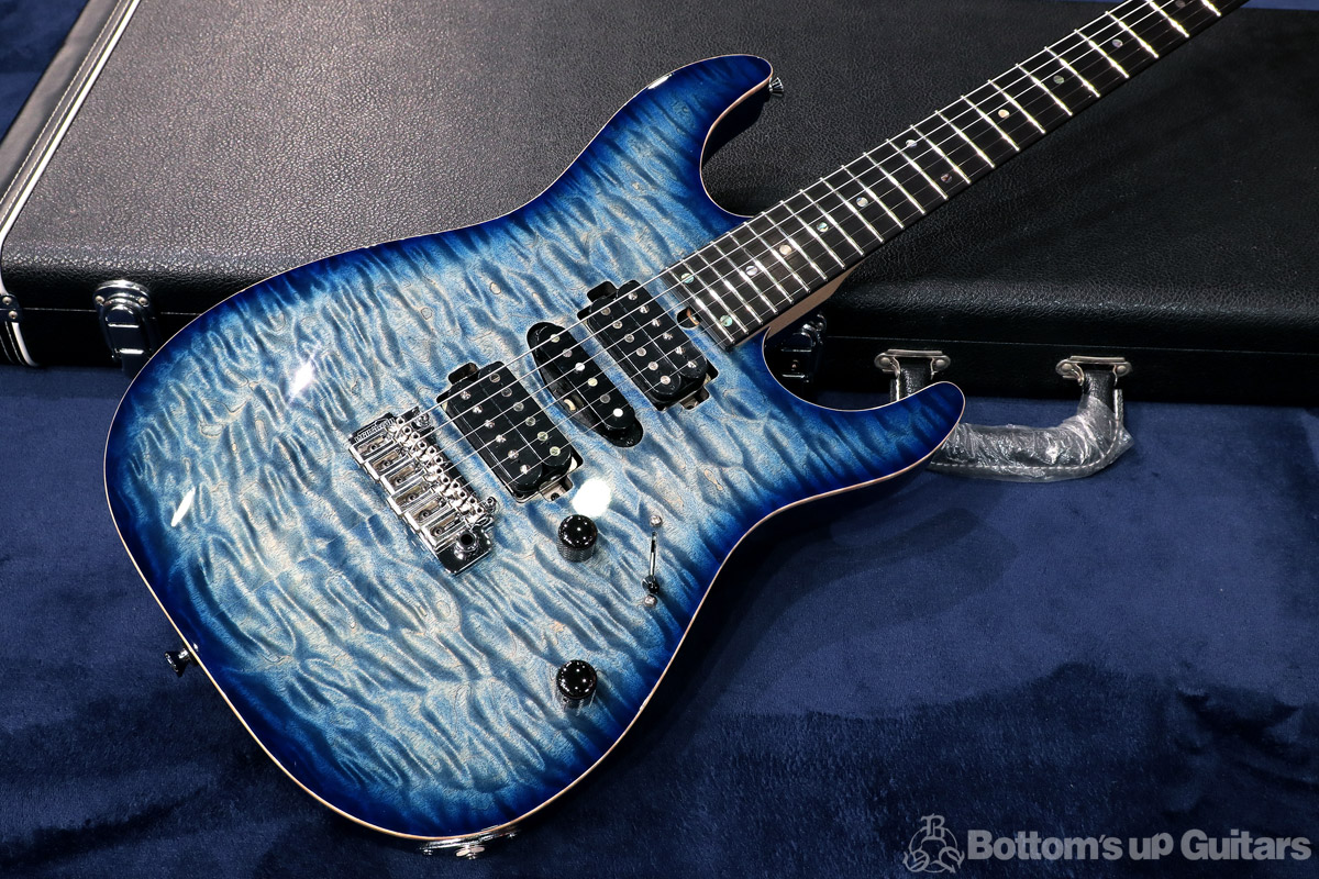  T's Guitars  DST-Pro24 Selected Quilt Top  - Whale Blue Bust - スペシャルPU搭載! @ Bottom's Up Guitars