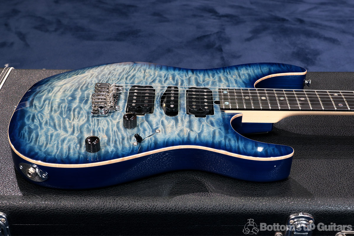  T's Guitars  DST-Pro24 Selected Quilt Top  - Whale Blue Bust - スペシャルPU搭載! @ Bottom's Up Guitars