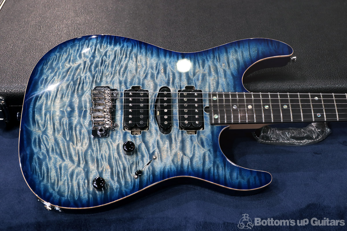  T's Guitars  DST-Pro24 Selected Quilt Top  - Whale Blue Bust - スペシャルPU搭載! @ Bottom's Up Guitars