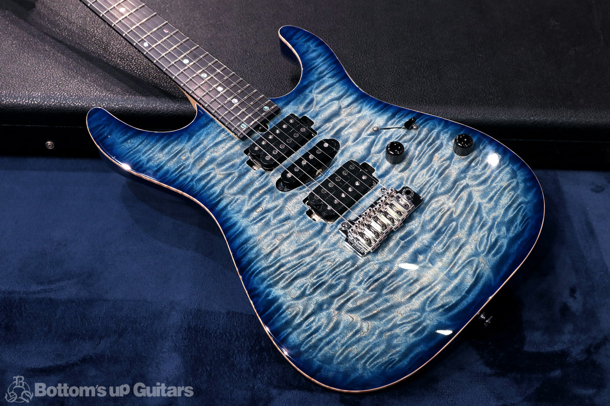  T's Guitars  DST-Pro24 Selected Quilt Top  - Whale Blue Bust - スペシャルPU搭載! @ Bottom's Up Guitars