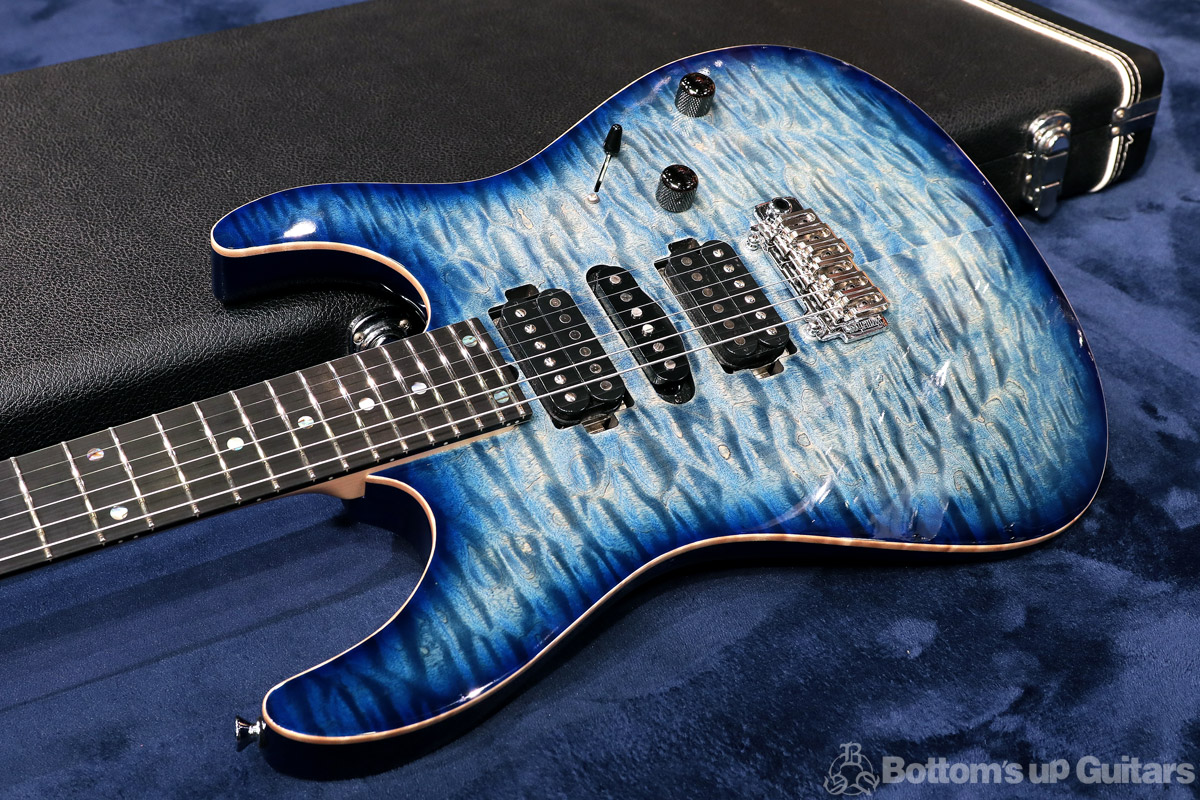  T's Guitars  DST-Pro24 Selected Quilt Top  - Whale Blue Bust - スペシャルPU搭載! @ Bottom's Up Guitars