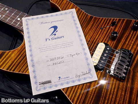 T's Guitars DST-DX 22 5A+ Selected Top -Tiger Eye- 【BUG Special Order】現地材選定特注モデル