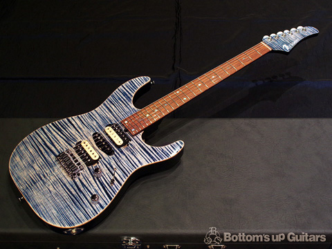 T's Guitars DST-Pro24 Mahogany Limited 2018 - Trans Blue Denim特注 国産 日本製 JAPAN