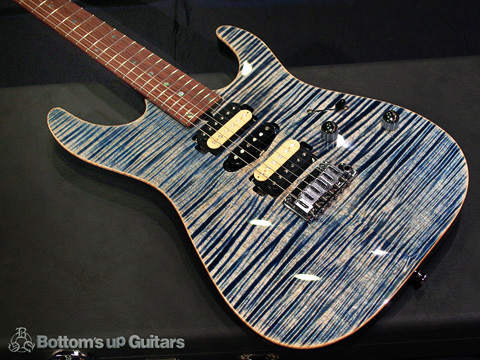 T's Guitars DST-Pro24 Mahogany Limited 2018 - Trans Blue Denim特注 国産 日本製 JAPAN