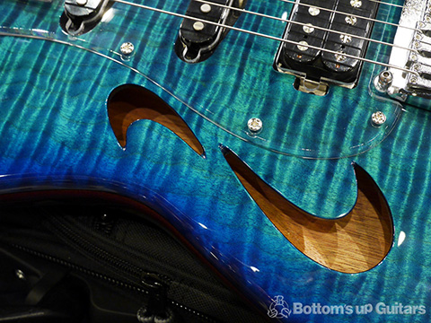 T's Guitars TL-Hollow Deluxe Rosewood Neck - Atlantic Blue Breeze -【BUG Special Order】