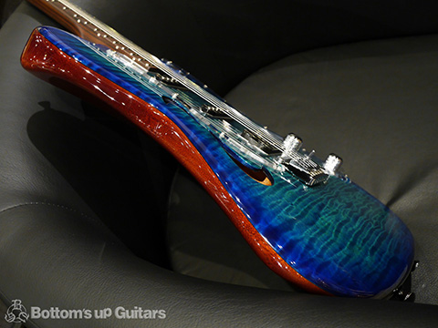 T's Guitars TL-Hollow Deluxe Rosewood Neck - Atlantic Blue Breeze -【BUG Special Order】