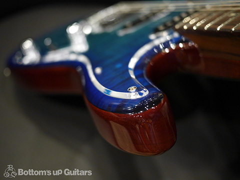 T's Guitars TL-Hollow Deluxe Rosewood Neck - Atlantic Blue Breeze -【BUG Special Order】