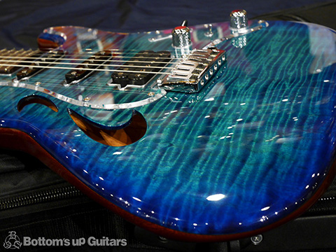 T's Guitars TL-Hollow Deluxe Rosewood Neck - Atlantic Blue Breeze -【BUG Special Order】