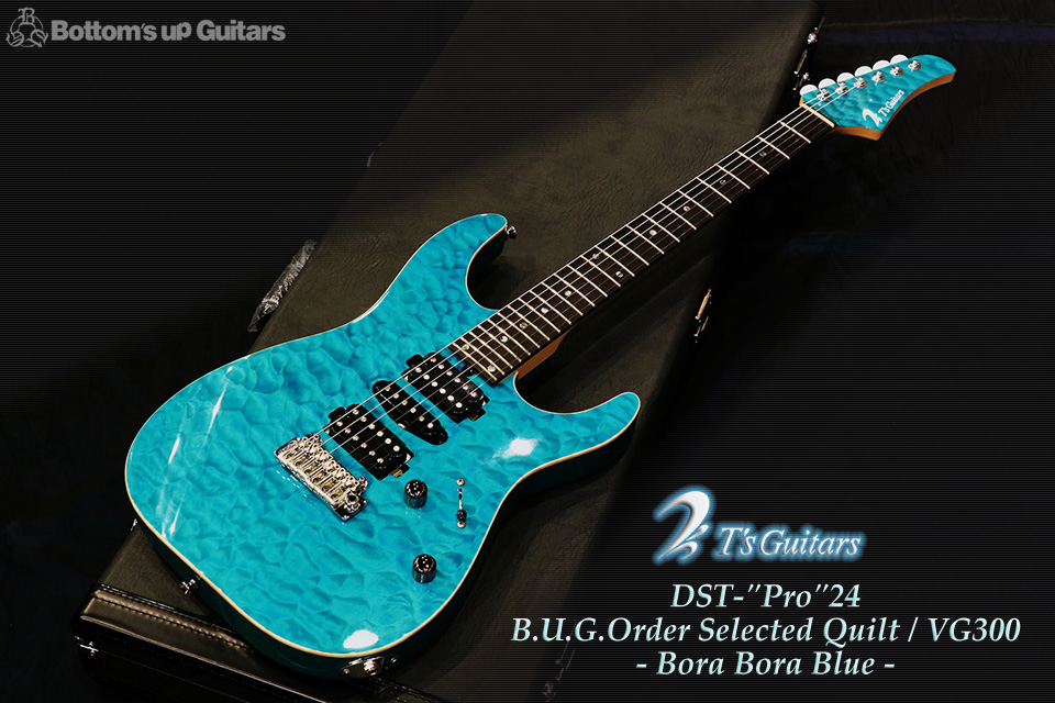 T's Guitars DST-Pro24,Quilt,ティーズギターズ,特注品,オーダー品,コンポーネント,DST-pro,DST-Pro24,Dst-pro 22,ルミンレイ,エボニー,ジェスカー,ゴトーガット,メイプルネック,,DSTPRO,dinky strato,ティーズ,Gotoh Wilkinson VG300,{BUG},