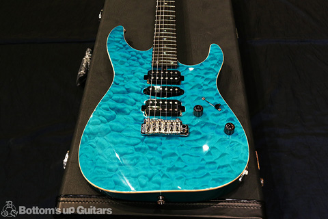 T's Guitars DST-Pro24,Quilt,ティーズギターズ,特注品,オーダー品,コンポーネント,DST-pro,DST-Pro24,Dst-pro 22,ルミンレイ,エボニー,ジェスカー,ゴトーガット,メイプルネック,,DSTPRO,dinky strato,ティーズ,Gotoh Wilkinson VG300,{BUG},