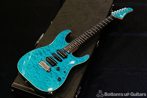 T's Guitars DST-Pro24,Quilt,ティーズギターズ,特注品,オーダー品,コンポーネント,DST-pro,DST-Pro24,Dst-pro 22,ルミンレイ,エボニー,ジェスカー,ゴトーガット,メイプルネック,,DSTPRO,dinky strato,ティーズ,Gotoh Wilkinson VG300,{BUG},