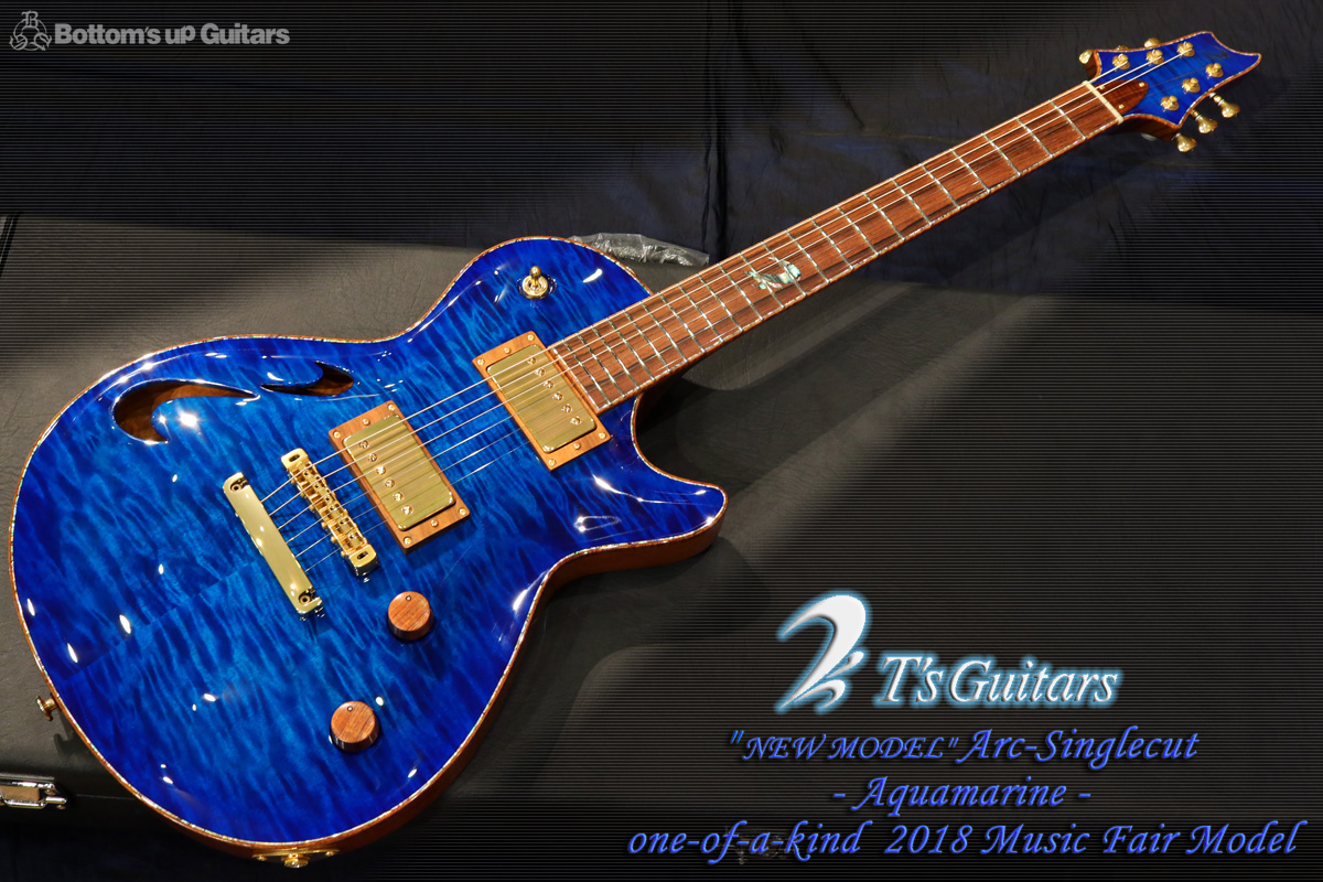 T's Guitars {BUG} NEW MODEL G.G.Award受賞作品『Arc-Singlecut・Aquamarine』one-of-a-kind 楽器フェアモデル