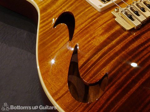 T's Guitars Arc hollow 5A Flame Maple Top Brown fade 2016楽器フェア展示モデル 特注 国産 Japan a2c アーク ティーズ