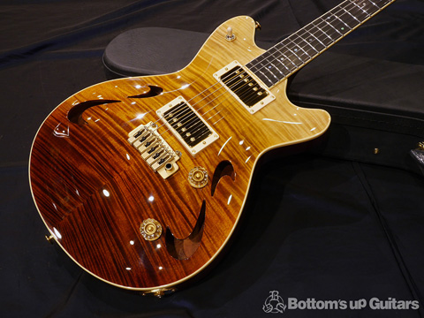 T's Guitars Arc hollow 5A Flame Maple Top Brown fade 2016楽器フェア展示モデル 特注 国産 Japan a2c アーク ティーズ