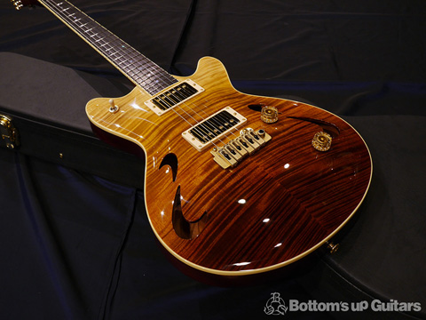 T's Guitars Arc hollow 5A Flame Maple Top Brown fade 2016楽器フェア展示モデル 特注 国産 Japan a2c アーク ティーズ