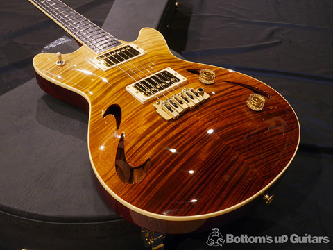 T's Guitars Arc hollow 5A Flame Maple Top Brown fade 2016楽器フェア展示モデル 特注 国産 Japan a2c アーク ティーズ