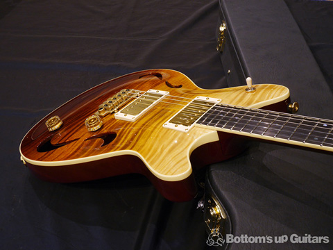 T's Guitars Arc hollow 5A Flame Maple Top Brown fade 2016楽器フェア展示モデル 特注 国産 Japan a2c アーク ティーズ